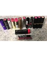 Lot Of 16 NYX L’Oréal Revlon Milani Avon Rimmel Rose Of Colors Lipsticks... - $1,371.68 MXN