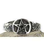Size 7-8 Pewter Pentagram Ring! - $144.61 MXN