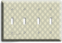 Hampton Trellis Pattern 4 Gang Light Switch Wall Plates Bedroom Room Home Decor - £14.86 GBP