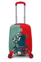 Kids Indigo Red Astronaut Patterned Child Suitcase 16759 - £134.44 GBP