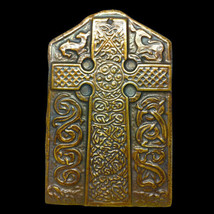 Celtic Cross Irish Scottish Symbol plaque in dark Bronze Finish - £15.81 GBP