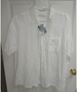 Geoffrey Beene Men&#39;s Size Large Shirt Sleeve White - With Tags - £12.57 GBP