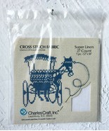 Charles Craft Super Linen White 27 Count Linen/Cotton/Poly Fabric - 12&quot; ... - £4.41 GBP