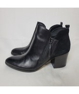 Donald J Pliner Edyn Ankle Boots Black Leather Suede Pointed Toe Women’s... - $60.91 CAD