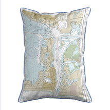 Betsy Drake Fort Pierce Harbor, FL Nautical Map Extra Large Zippered Indoor - £62.01 GBP