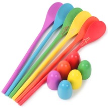 12 Pcs Egg Spoon Race Game Sets, Wooden Egg Balance Game Relay Race Game... - $23.99