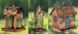 Copper Color Fancy Hanging Metal Bird Feeders (Farm Silo) - £42.48 GBP+