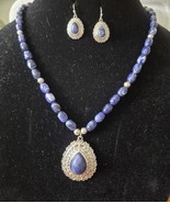 NEW Avon Indigo Days Long Necklace 38&quot; And Earring .75&quot; Set - $291.31 MXN