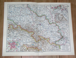 1928 Vintage Map Silesia Schlesien Oberschlesien Breslau Wrocław Germany Poland - £21.31 GBP