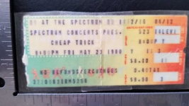 CHEAP TRICK / GREG KIHN - VINTAGE LAMINATED MAY 23, 1980 CONCERT TICKET ... - $10.00