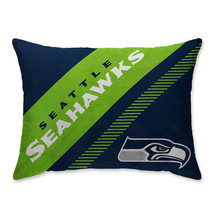 Seattle Seahawks 20&quot;x26&quot; Super Plush Mink Diagonal Bed Pillow - NFL - £23.32 GBP
