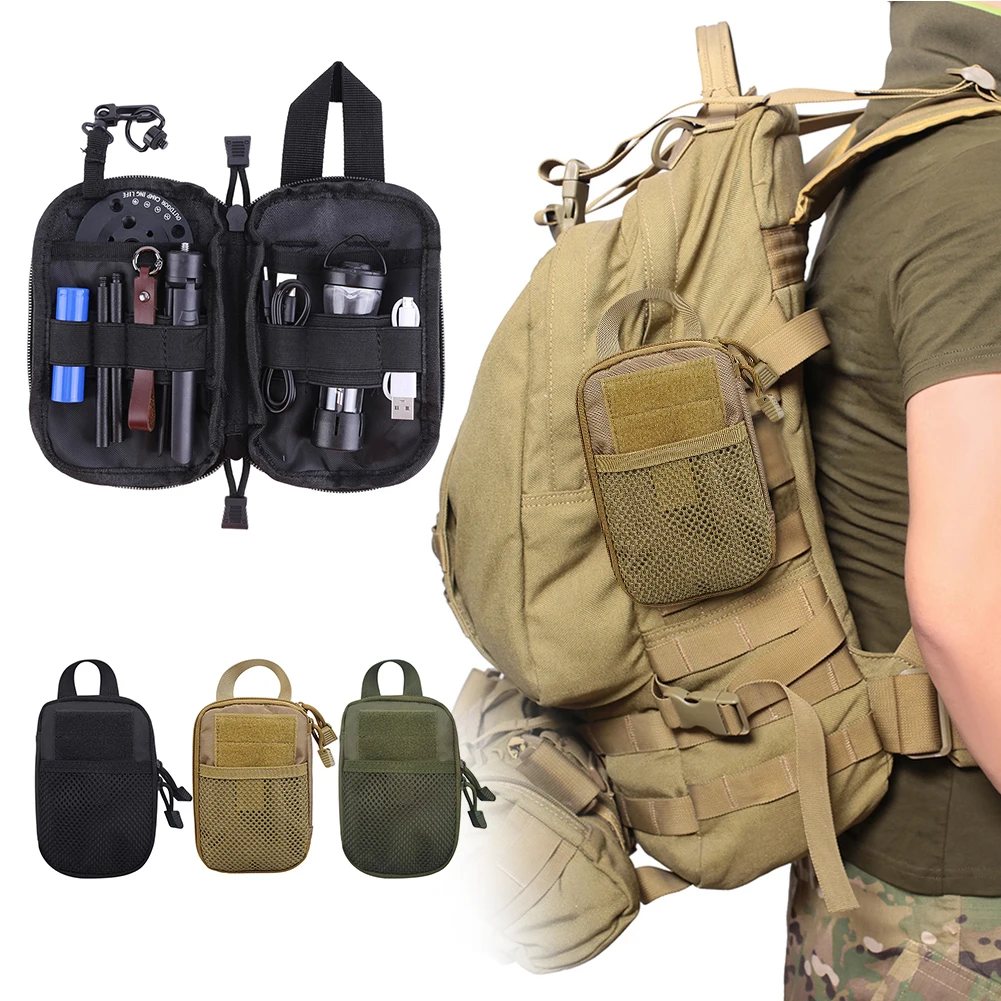 Tactical Molle EDC Pouch Range Bag Portable Camping Light Storage Bag for Lamp - £9.72 GBP+