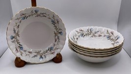 Set of 6 Royal Albert Bone China BRIGADOON Coupe Cereal Bowls - £112.71 GBP