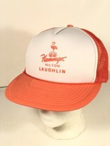 Vintage Flamingo Hilton Laughlin Casino Hat Flamingo Orange Snapback Tru... - £31.64 GBP