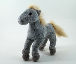 Russ Plush Pony Horse Grey Body With A Cream Main And Tail 7&quot; Tall - £8.76 GBP
