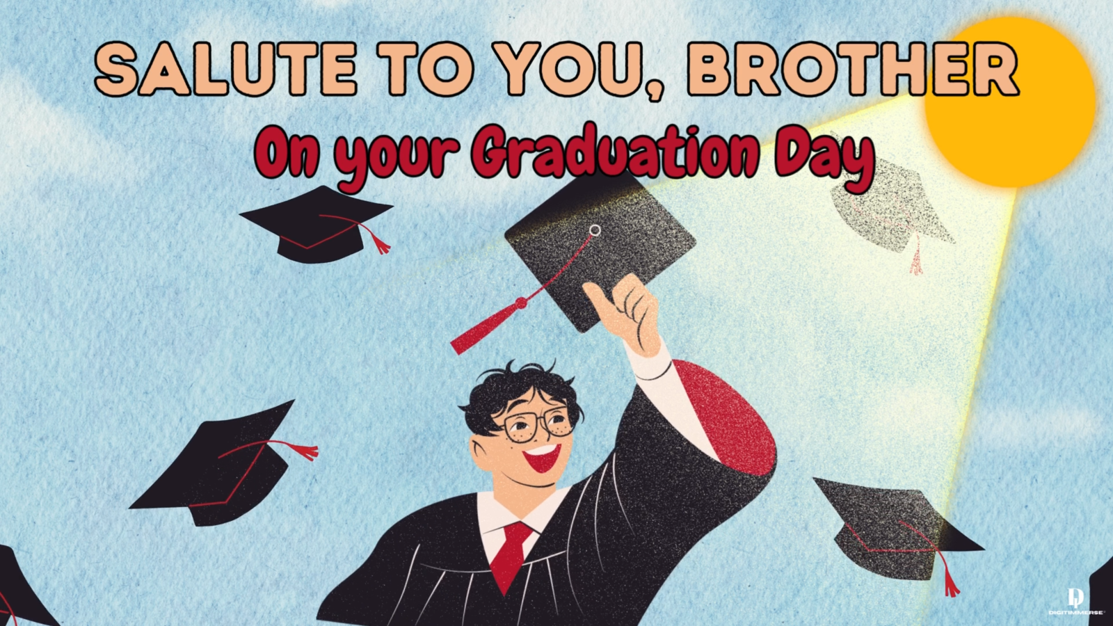 Ecard for Graduation Day - Title: Salute to You, Brother On Your Graduat... - $1.99