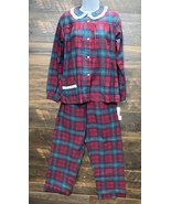 Carole VGt Pajamas Set Womens XL Flannel Brinkley Plaid  Ruffle Trim X-m... - $32.35