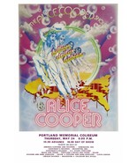 Alice Cooper at Portland Memorial 1973 STICKER Big &amp; Unframed - $9.50