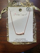 NEW Little Charm Tiny Stars Rose Gold Fashion Necklace NWT - £11.19 GBP
