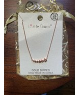 NEW Little Charm Tiny Stars Rose Gold Fashion Necklace NWT - £11.15 GBP