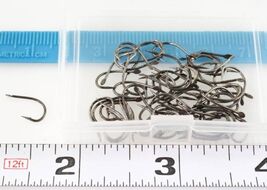 8# 100 Pieces YIDOU Fish Fishing Hooks Flat End Sharpened Black Carbon w... - $53.65 MXN