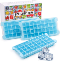 Ice Cube Trays Silicone Ice Cube Molds with Lids 3 Pack 108 Mini Small Square Ic - £13.93 GBP