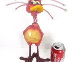 Vintage Wacky Duck Figure Spring Bobble head Odd Goofy Pink Bird 14&quot; Tall - $39.59
