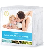 Linenspa Cotton Terry Waterproof Mattress Protector - Top Protection - Twin - £23.48 GBP