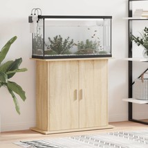 Aquarium Stand Sonoma Oak 81x36x73 cm Engineered Wood - £59.36 GBP