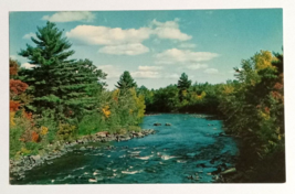 Stream Rapids Concord New Hampshire NH Tichnor Bros Lusterchrome Postcard c1950s - $3.99