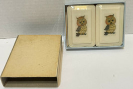 Vintage Kathrine Gray Owl Printed Hard French Milled Soap with Cold Cream - £12.40 GBP