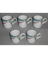 Set (5) Noritake Stoneware NEW WEST PATTERN Handled Mugs MADE IN JAPAN - $546.03 MXN