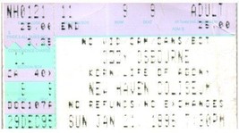 Ozzy Osbourne Ticket Stub Gennaio 21 1998 Nuovo Haven Connecticut - £31.90 GBP