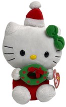 TY HELLO KITTY HOLIDAY WREATH BEANIE BABY with TAGS - $9.75
