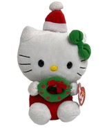 TY HELLO KITTY HOLIDAY WREATH BEANIE BABY with TAGS - £7.33 GBP