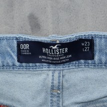 Hollister Pants Womens 00R Blue Stretch Distressed Ultra High Rise Mom Jeans - £20.55 GBP