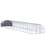vidaXL Chicken Coop Silver, Silver Grey Galvanized Steel, Polyethylene - $37,399.33 MXN