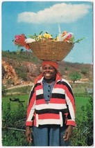 Postcard Lady With Basket Of Flowers On Head Jamaica - £2.84 GBP