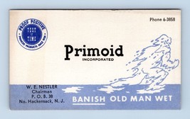 Primoid Inc Waterroofing Vintage Business Card  Hackensack NJ BC1 - $9.85