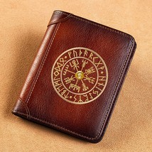  Men Wallets Norse Mythology Viking Printing Short Card Holder Purse Billfold Me - £62.87 GBP