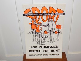 PA Game Commission Ask Permission Before You Hunt Poster - $456.48 MXN