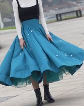 Purple Satin Maxi Skirt Vintage Wide Waistband Full Satin Skirt Outfit Ball Gown image 3