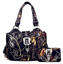 Premium Western Rhinestone Camouflage Large Purse Buckle Handbag/Wallet ... - £38.55 GBP