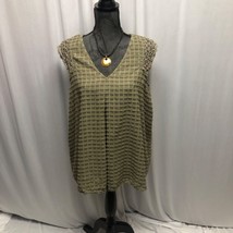 Knox Rose Sleeveless Top Womens Size XXL Textured Olive Green Lace Croch... - $18.61