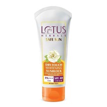 Lotus Herbals Safe Sun DRY-TOUCH Whitening Sunblock 100 Gm Spf 40 Pa+++ Uva, Uvb - £18.75 GBP