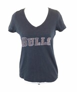 47 Brand Shirt Chicago Bulls Womens Size Medium Blue Short Sleeve Top Retro - $329.27 MXN