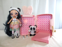 Na! Na!Na! Surprise 3-in-1 Pink Bunny Bedroom Backpack with Doll and Panda - £9.30 GBP