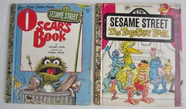 SESAME STREET Vintage Childrens Little Golden Book Lot ~ Oscar&#39;s Book Together - £7.36 GBP