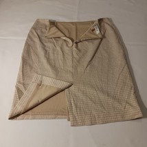 Kasper Women's Tan/Beige Back Zipper & Slit Pull-On Skirt Size 10 Waist 34" image 9