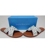 Jack Rogers Sloane Size US 7 M Women&#39;s Leather Cross Band Sandals Slotte... - $32.96